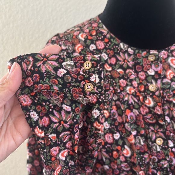 Maeve Anthropologie Flowy Pink and Purple Floral Button Down Too 0079 - Picture 4 of 11